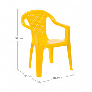 SILLA INFANTIL MODELO CAMELIA AMARILLO MEDIDAS 36,5X40X52CM PESO 0,9KG