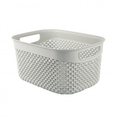 CESTA RESINA RECTANGULAR ALTA GRIS (23,5x17,5x12cm) 3.3L 7HOUSE CESTA RESINA RECTANGULAR ALTA GRIS (23,5x17,5x12cm) 3.3L 7HOUSE