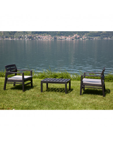 SET LOMBOK ANTRACITA CON COJINES