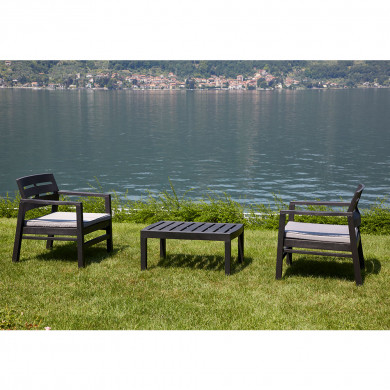 SET LOMBOK ANTRACITA CON COJINES