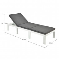 TUMBONA HAITI BLANCA CON COJIN 195x65x78 cm