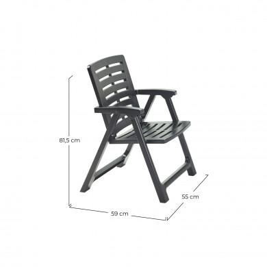 SET PIK NIK ANTRACITA, SILLAS 56*59*82cm MESA 80*57*63cm SET PIK NIK ANTRACITA, SILLAS 56*59*82cm MESA 80*57*63cm