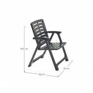 SET PIK NIK ANTRACITA, SILLAS 56*59*82cm MESA 80*57*63cm