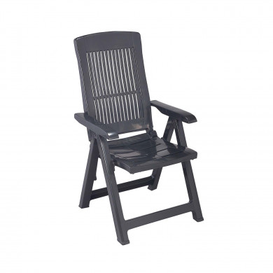 SILLÓN PLEGABLE MULTIPOSICIONES MODELO TAMPA ANTRACITA 60x61x109 Peso 6Kg SILLÓN PLEGABLE MULTIPOSICIONES MODELO TAMPA ANTRACITA 60x61x109 Peso 6Kg