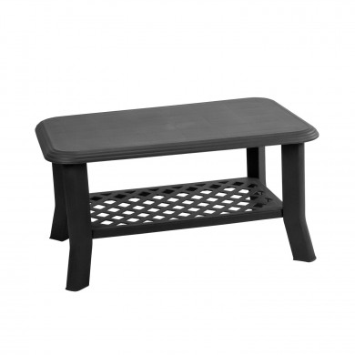 SET TERRAZA VERANDA MESA BAJA 2 SILLONES Y 1 BANCO  CON COJINES ANTRACITA SET TERRAZA VERANDA MESA BAJA 2 SILLONES Y 1 BANCO  CON COJINES ANTRACITA