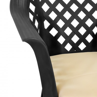 SET TERRAZA VERANDA MESA BAJA 2 SILLONES Y 1 BANCO  CON COJINES ANTRACITA SET TERRAZA VERANDA MESA BAJA 2 SILLONES Y 1 BANCO  CON COJINES ANTRACITA