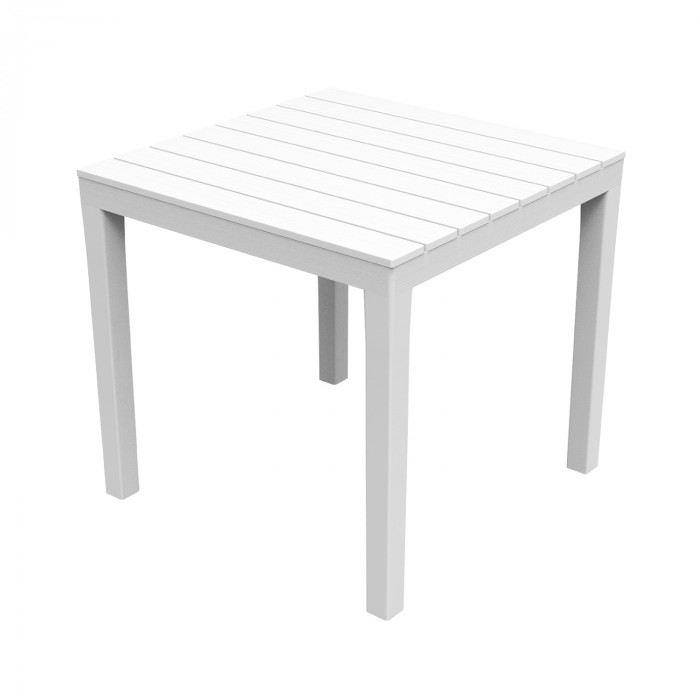 MESA CUADRADA MODELO BALI BLANCO MEDIDAS 78X78X72 PESO 8,5KG