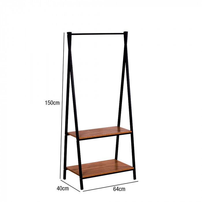 PERCHERO 2 ESTANTES OSTO 64X40X150CMCM 7.9KG THINIA HOME