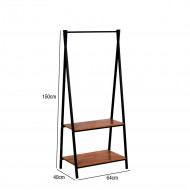 PERCHERO 2 ESTANTES OSTO 64X40X150CMCM 7.9KG THINIA HOME