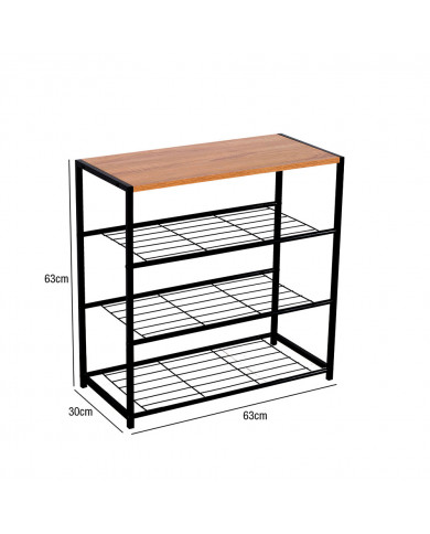 ZAPATERO 3 ESTANTES ERBU 63X30X63CM 4.4KG THINIA HOME