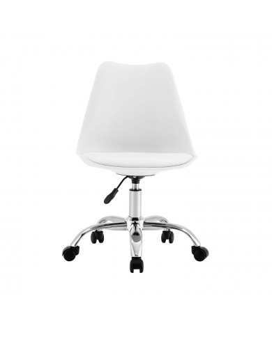 SILLA ESCRITORIO CON RUEDAS BLANCA 97X47X58CM THINIA HOME