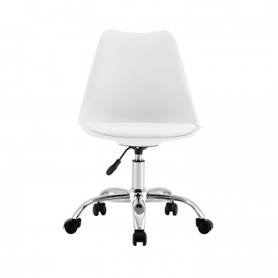 SILLA ESCRITORIO CON RUEDAS BLANCA 97X47X58CM THINIA HOME