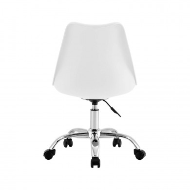 SILLA ESCRITORIO CON RUEDAS BLANCA 97X47X58CM THINIA HOME
