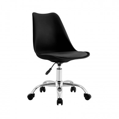 SILLA ESCRITORIO CON RUEDAS NEGRA 97X47X58CM THINIA HOME SILLA ESCRITORIO CON RUEDAS NEGRA 97X47X58CM THINIA HOME