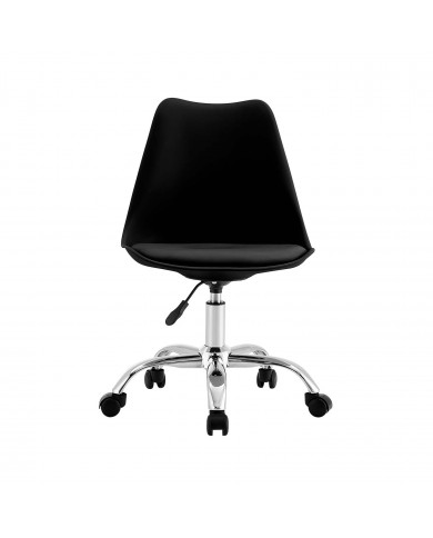 SILLA ESCRITORIO CON RUEDAS NEGRA 97X47X58CM THINIA HOME