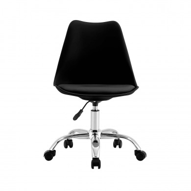 SILLA ESCRITORIO CON RUEDAS NEGRA 97X47X58CM THINIA HOME SILLA ESCRITORIO CON RUEDAS NEGRA 97X47X58CM THINIA HOME