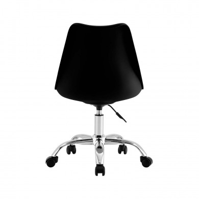 SILLA ESCRITORIO CON RUEDAS NEGRA 97X47X58CM THINIA HOME SILLA ESCRITORIO CON RUEDAS NEGRA 97X47X58CM THINIA HOME