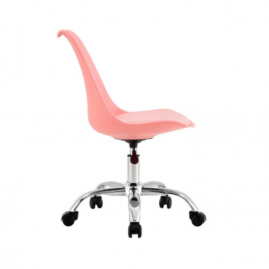 SILLA ESCRITORIO CON RUEDAS ROSA 97X47X58CM THINIA HOME SILLA ESCRITORIO CON RUEDAS ROSA 97X47X58CM THINIA HOME
