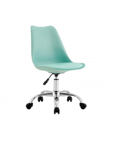 SILLA ESCRITORIO CON RUEDAS VERDE 97X47X58CM THINIA HOME