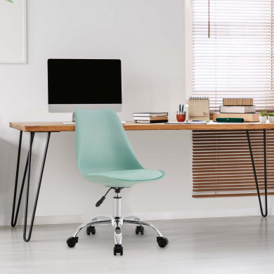 SILLA ESCRITORIO CON RUEDAS VERDE 97X47X58CM THINIA HOME SILLA ESCRITORIO CON RUEDAS VERDE 97X47X58CM THINIA HOME