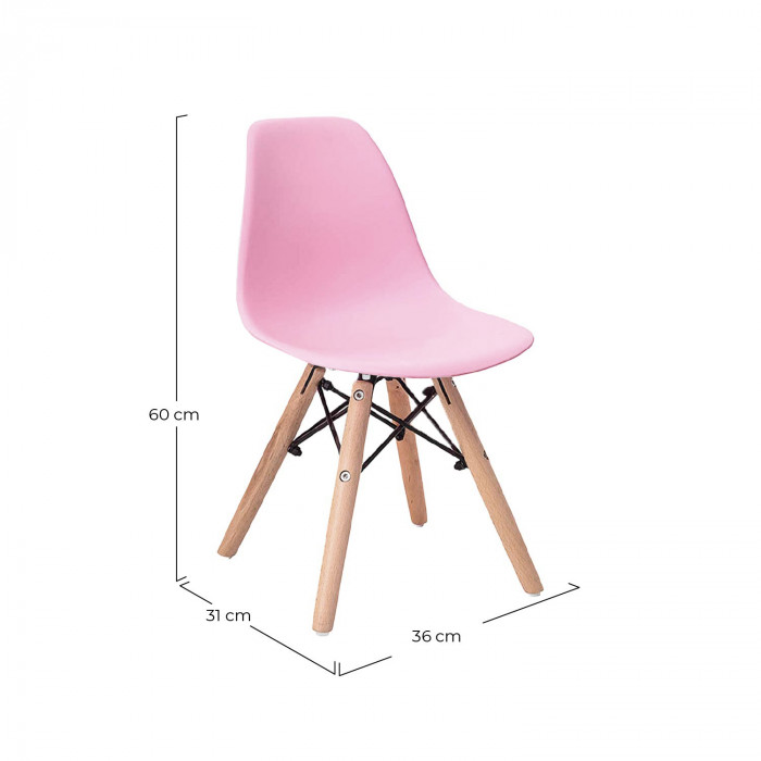 SILLA INFANTIL ROSA 60X36X31CM THINIA HOME
