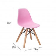 SILLA INFANTIL ROSA 60X36X31CM THINIA HOME