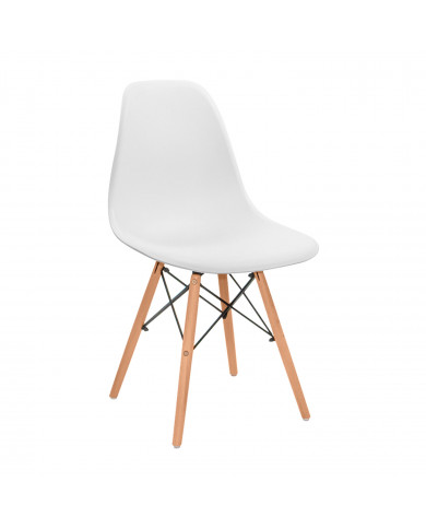 SILLA COMEDOR BLANCA 81X50,5X46,5CM 7H SEVEN HOUSE