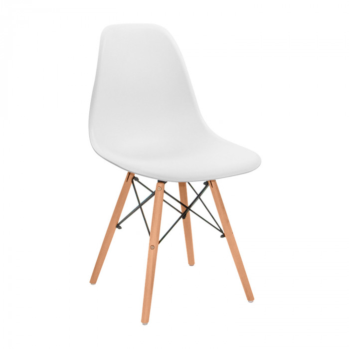 SILLA COMEDOR BLANCA 81X50,5X46,5CM 7H SEVEN HOUSE