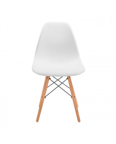 SILLA COMEDOR BLANCA 81X50,5X46,5CM 7H SEVEN HOUSE