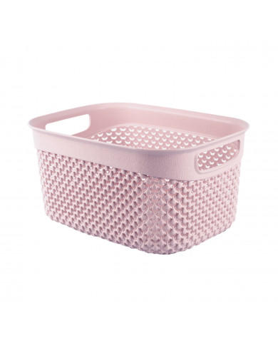 CESTA RESINA RECTANGULAR ALTA ROSA (23,5x17,5x12cm) 3.3L 7HOUSE
