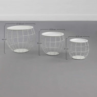 SET 3 MESITAS BALOON BLANCO THINIA HOME