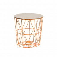 MESA AUXILIAR CESTA AZUL 40X41 31CM THINIA HOME