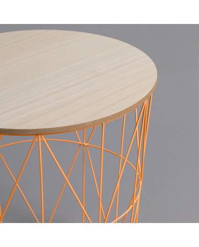 MESA AUXILIAR CESTA NATURAL 40X41 31CM THINIA HOME