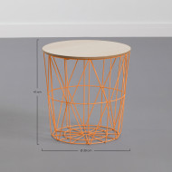 MESA AUXILIAR CESTA NATURAL 40X41 31CM THINIA HOME