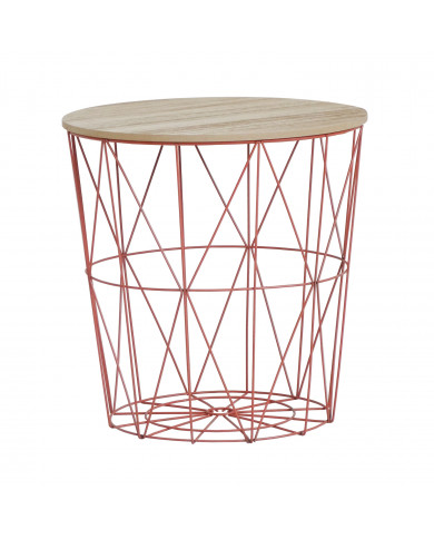 MESA AUXILIAR CESTA NATURAL2 40X41 31CM THINIA HOME