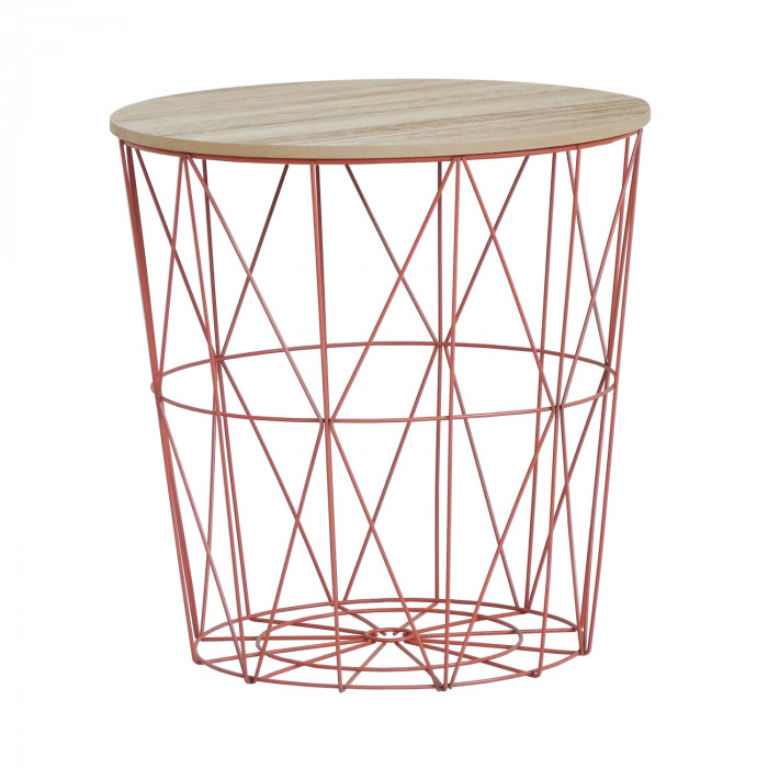 MESA AUXILIAR CESTA NATURAL2 40X41 31CM THINIA HOME