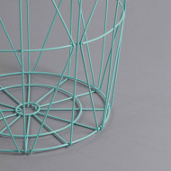 MESA AUXILIAR CESTA AZUL 40X41 31CM THINIA HOME