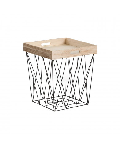 MESA AUXILIAR  TRAY CUADRADA 37.5X37.5 X 44.5CM THINIA HOME