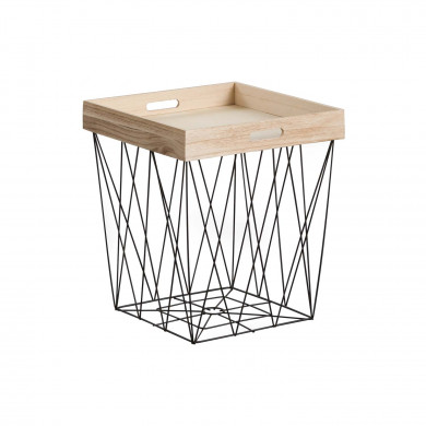 MESA AUXILIAR  TRAY CUADRADA 37.5X37.5 X 44.5CM THINIA HOME MESA AUXILIAR  TRAY CUADRADA 37.5X37.5 X 44.5CM THINIA HOME