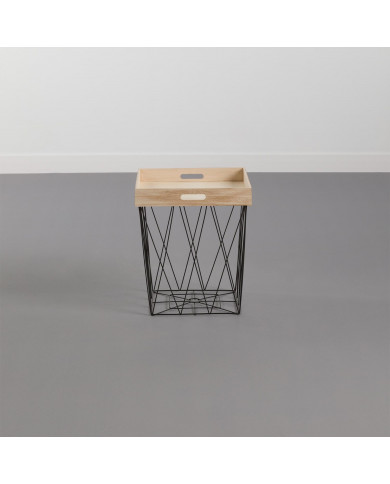 MESA AUXILIAR  TRAY CUADRADA 37.5X37.5 X 44.5CM THINIA HOME