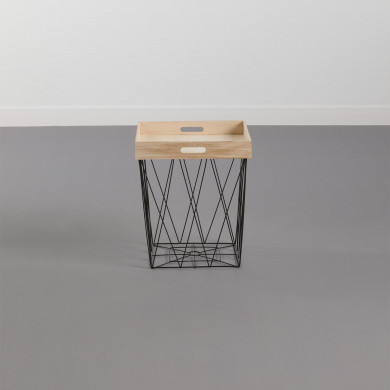 MESA AUXILIAR  TRAY CUADRADA 37.5X37.5 X 44.5CM THINIA HOME MESA AUXILIAR  TRAY CUADRADA 37.5X37.5 X 44.5CM THINIA HOME