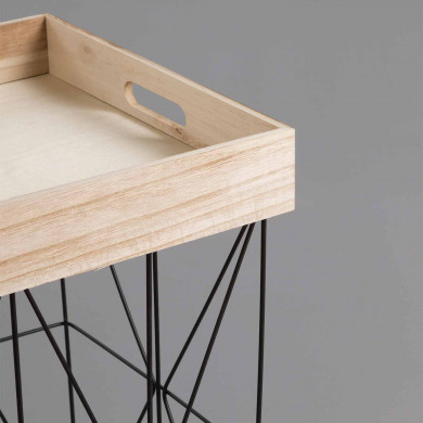 MESA AUXILIAR TRAY CUADRADA 41.5X32X47CM THINIA HOME MESA AUXILIAR TRAY CUADRADA 41.5X32X47CM THINIA HOME