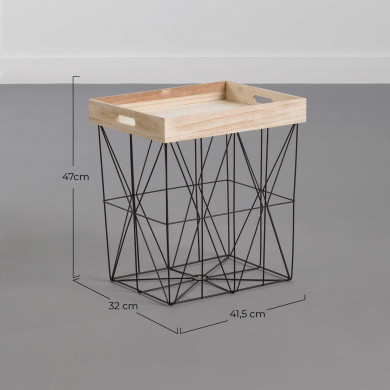 MESA AUXILIAR TRAY CUADRADA 41.5X32X47CM THINIA HOME MESA AUXILIAR TRAY CUADRADA 41.5X32X47CM THINIA HOME