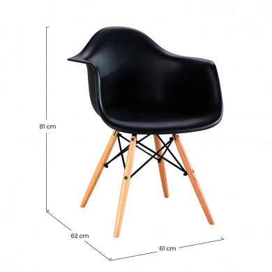 SILLA CUADRADA NEGRA 81X61X62 THINIA HOME SILLA CUADRADA NEGRA 81X61X62 THINIA HOME