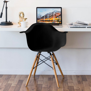 SILLA CUADRADA NEGRA 81X61X62 THINIA HOME SILLA CUADRADA NEGRA 81X61X62 THINIA HOME