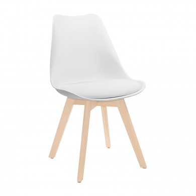 SILLA COMEDOR BLANCA 83X53.5X48.5CM 7H SEVEN HOUSE