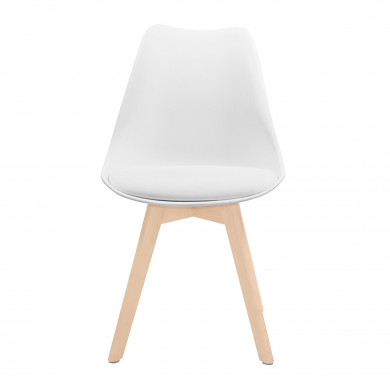 SILLA COMEDOR BLANCA 83X53.5X48.5CM 7H SEVEN HOUSE