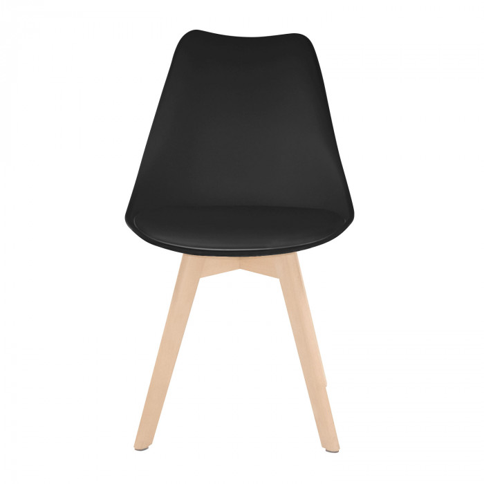 SILLA COMEDOR NEGRA 83X53.5X48.5CM 7H SEVEN HOUSE