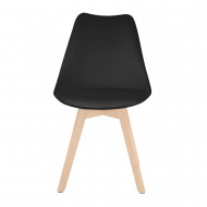 SILLA COMEDOR NEGRA 83X53.5X48.5CM 7H SEVEN HOUSE