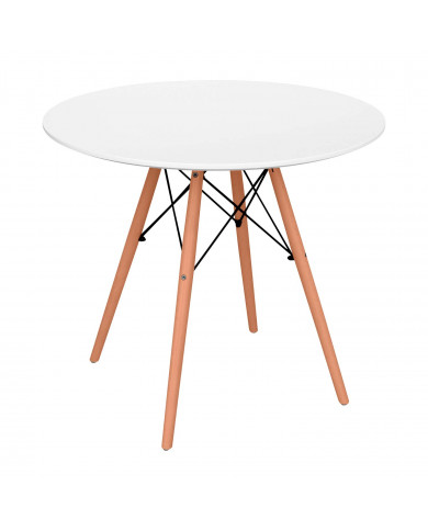 MESA REDONDA DE COMEDOR 74XDN80CM BLANCA 7H SEVEN HOUSE